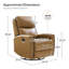 Fauteuil inclinable manuel pivotant en cuir véritable Chikako-70690531