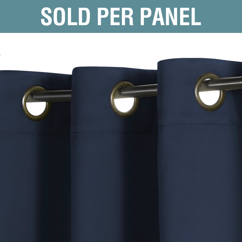 Room Darkening Curtains for Bedroom 42"/52" Wide Curtains Thermal Insulated 100”/120“/180” Wide Long Room Darkening  Curtains for Living Room Outdoor Privacy Energy Saving Curtains for Patio Door Grommet 1 Panel