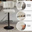 Tabouret de bar pivotant à hauteur réglable, ensemble de 2 tabourets de bar à hauteur de comptoir, tabourets de bar rembourrés en tissu avec dossier pour îlot de cuisine, Home Bar, beige-116793420