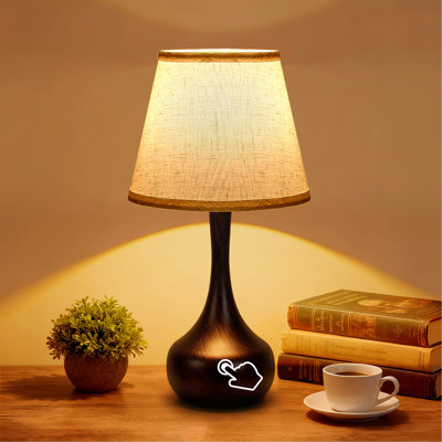 Touch Lamps for Nightstand Bedside Lamps Set of 2, 3 Way Dimmable Light for Bedoom, Desk, Living Room,Sofa Table(LED Bulbs Included)