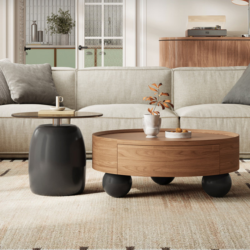 Medieval-style round coffee table