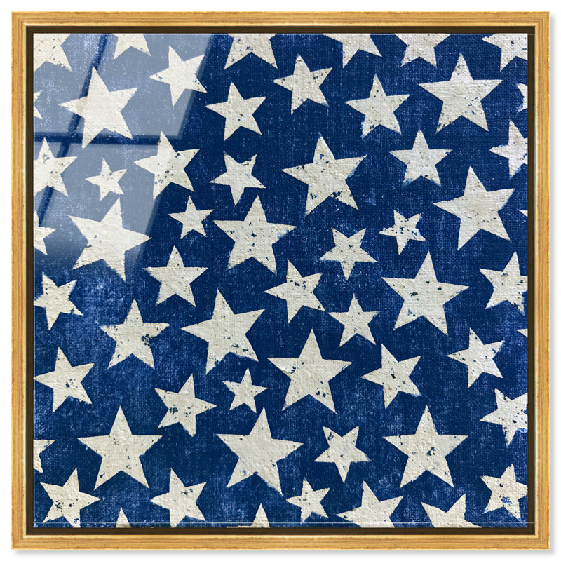 Azure Azure I, impression acrylique par, H 14 po x l 14 po, Gold Frame