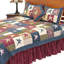 Patchwork Homespun Stars Single Reversible Quilt-71634505