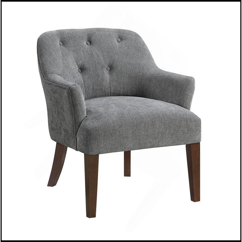 Fauteuil rembourré en tissu 1pc, Gris anthracite