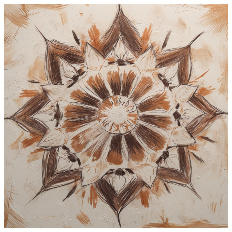 Couvre-lit matelassé à motif géométrique Mandala, Très grand lit