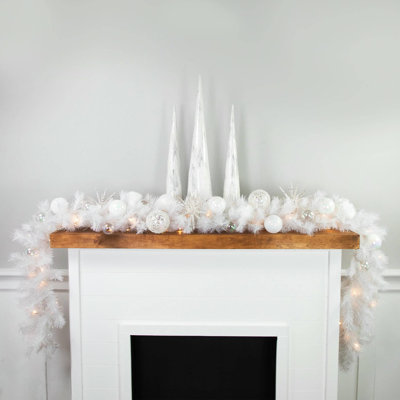 108'' in. Lighted Faux Pine Garland