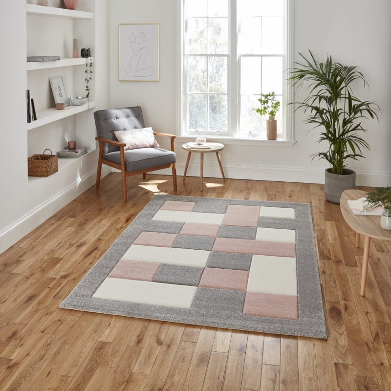 Beane area rug Machine Woven Rectangle Grey/Rose, Rectangle 120cm x 170cm