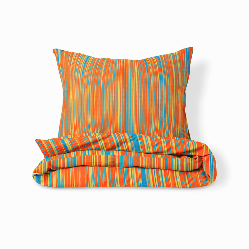 Striped Duvet Cover, King Duvet Cover + 2 King Shams