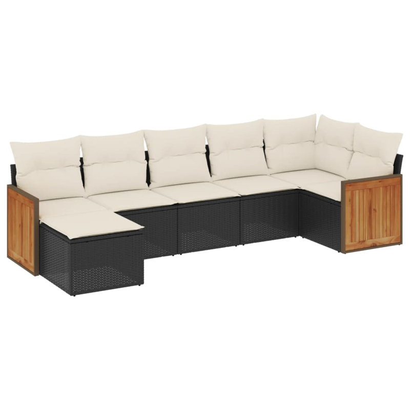 Grand canapé modulaire en rotin PE Vidaxl