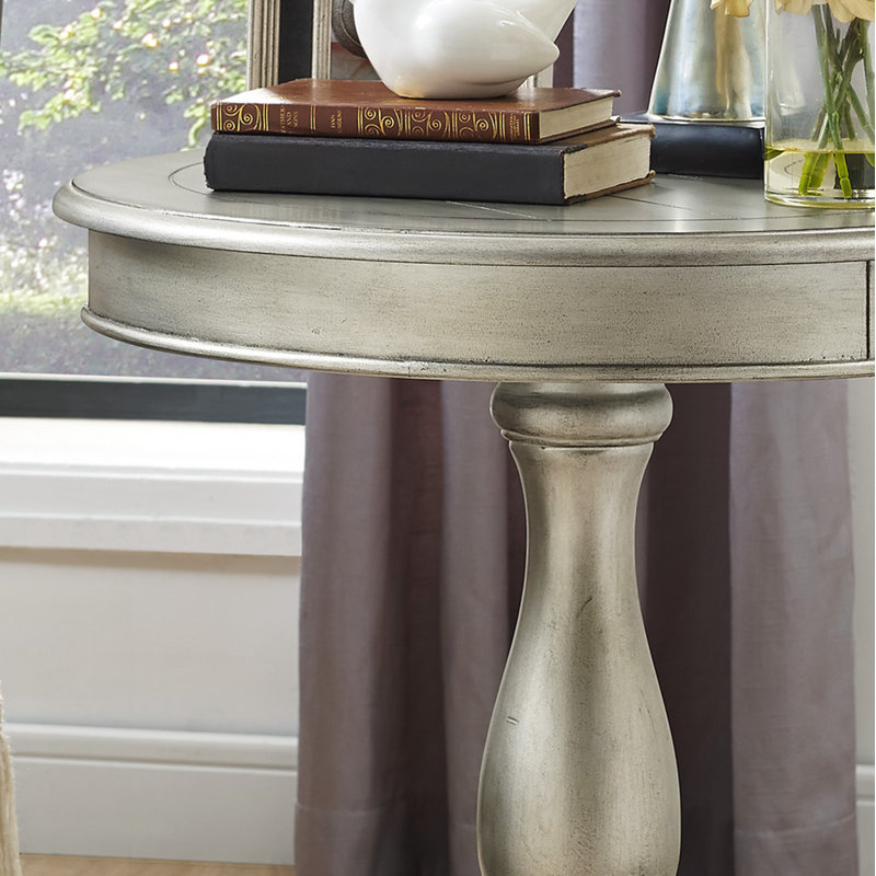 Annable End Table, Silver Champagne