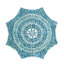 17x17x20" Stool with Capiz Design, Blue Multi