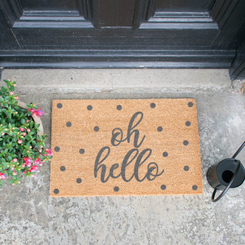 Rothwell Non-Slip Outdoor Doormat, Yellow/Grey