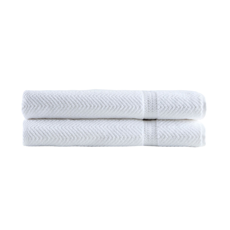 Vandewa Luxury Turkish Cotton Bath Sheet Set, White, Bath Sheet - 2 Pack