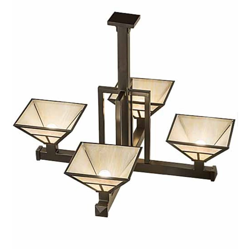 Luminaire suspendu fantaisie en bronze 4 lumières Tracylynn