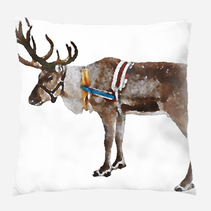 Coussin décoratif Renne, Synthétique, Extérieur