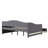 Full Size Upholstered Daybed with Twin Trundle & Light, Velvet Platform Bed for Bedroom Sleepovers, Gray-119296663-119296664