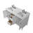 Laval 60" Double Sink Freestanding Bathroom Vanity with Engineered Marble Top-105275160-105275166