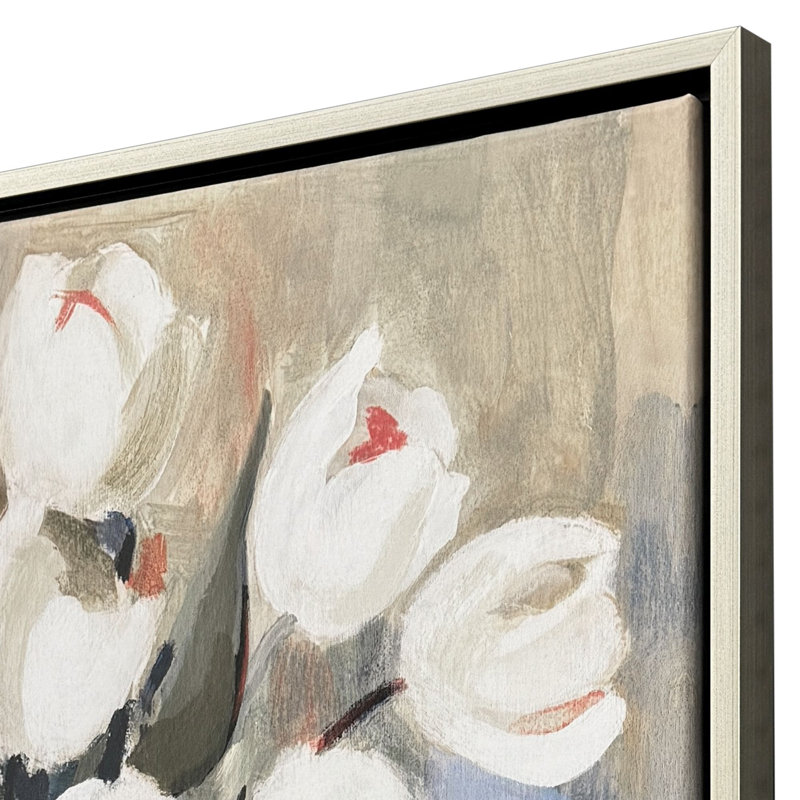 Toile de tulipes blanches
