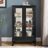 Curio Cabinet With Tempered Glass Doors