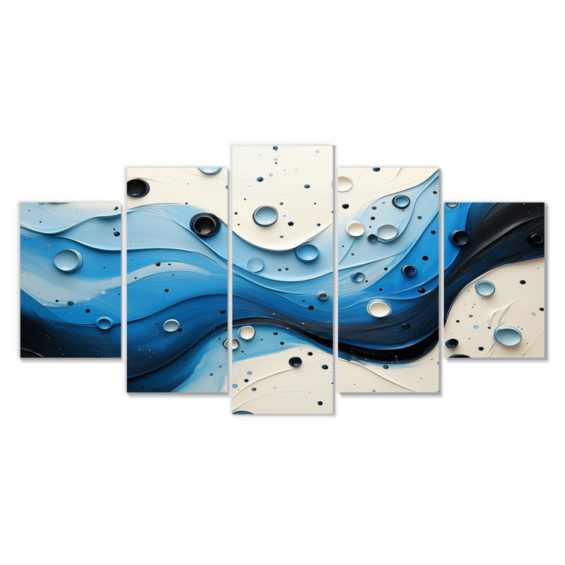 «Rhythmic Driauge Drip Paint River II», art mural peinture sur toile, art mural moderne