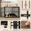 Dog Crate Furniture, 3-Door Wooden Dog Crate with Adjustable Side Door, End Side Table for Small/Medium/Large dogs, Indoor Dogs Kennel -525532096-525532098