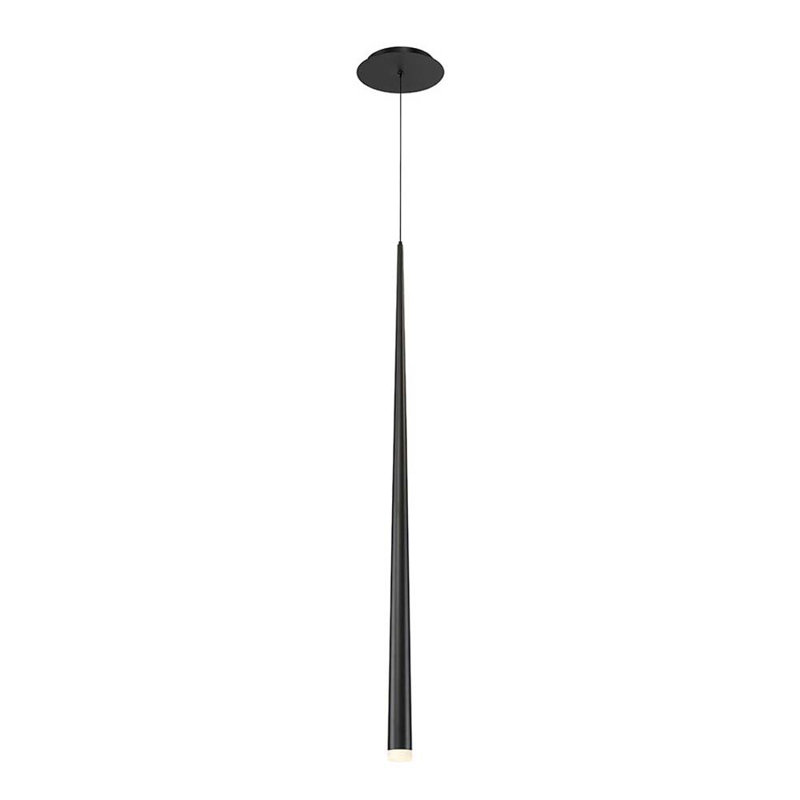 Cascade Mini Matte Black LED Pendant with Frosted Glass