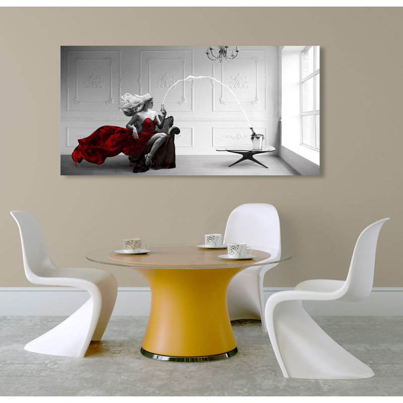 Champagne Zoom - Wrapped Canvas Print, 60cm H x 120cm W
