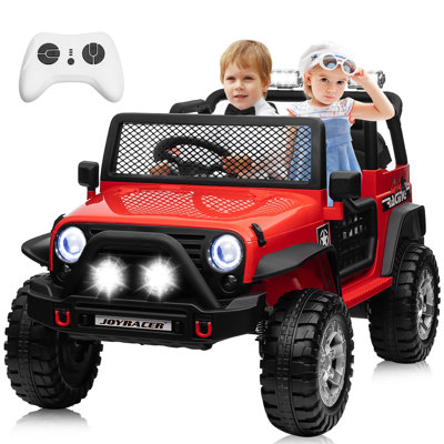 24V Kids Ride On UTV, 2 Seater 4WD Electric Off-Road Vehicle with Remote Control, 4 Motors, Bluetooth, LED Lights & Suspension