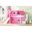 Lit mezzanine double rose avec tente et tour. Composé de bois de pin massif pour plus de stabilité. Fenêtre de conception inspirée d'une maisonnette. Espace de rangement spacieux et spacieux. Matelas: L 94,6 po x l 99,5 po x H 78,9 po