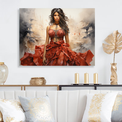 «Fashion 1860S Resilient Portrait», reproduction sur cadre non encadrée