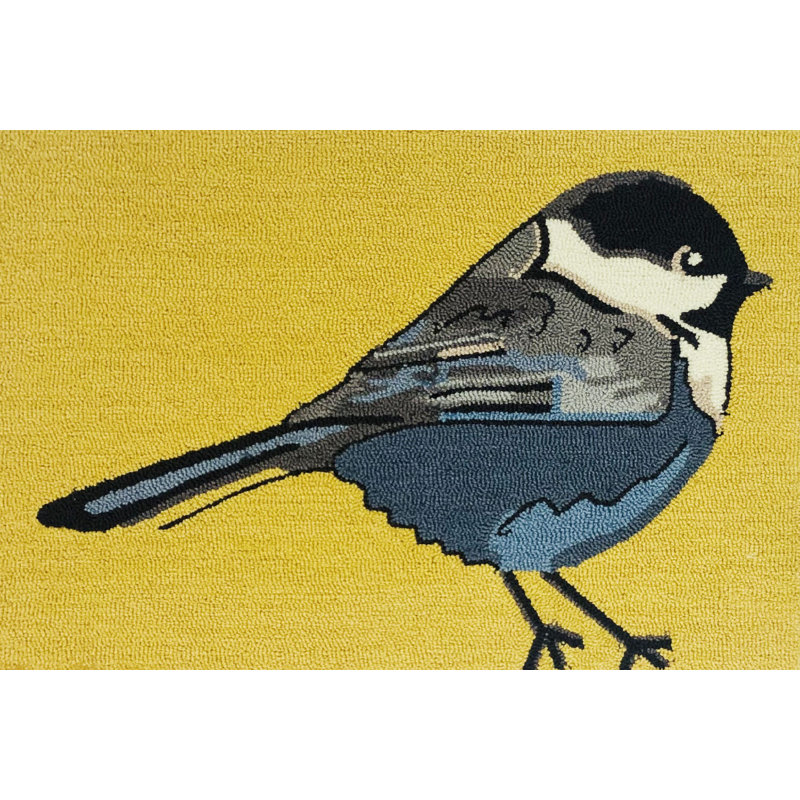 Mésange jaune / bleu lune_25698, Rectangle 2 pi 6 po x 4 pi