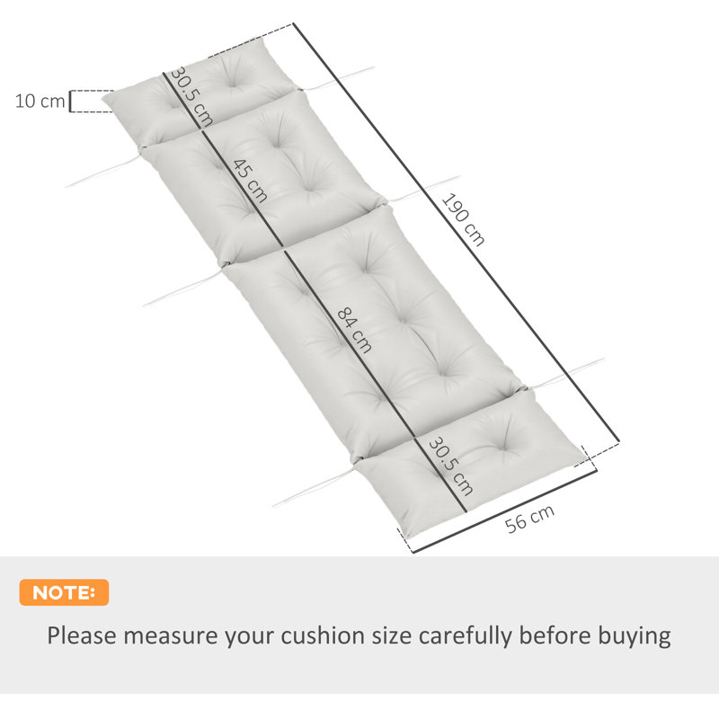 Outdoor Seat / Back Cushion, Light Grey