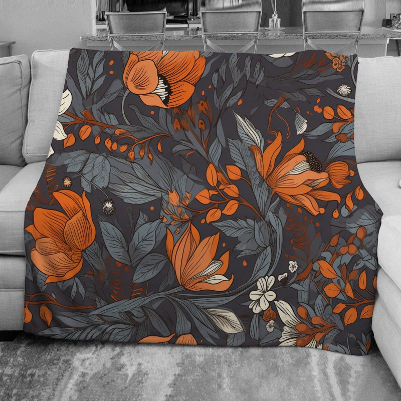 Machine Printed Throw Blanket, Twin