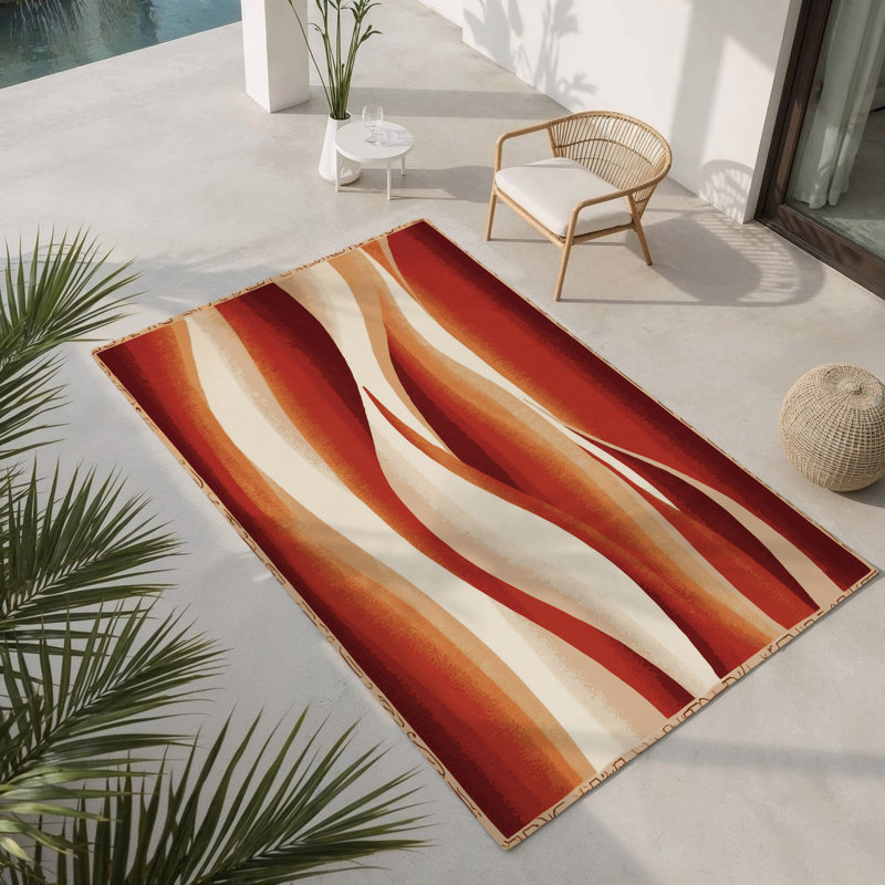 Winding Ascent Indoor And Outdoor Area Rug, Rectangle 3' x 5'