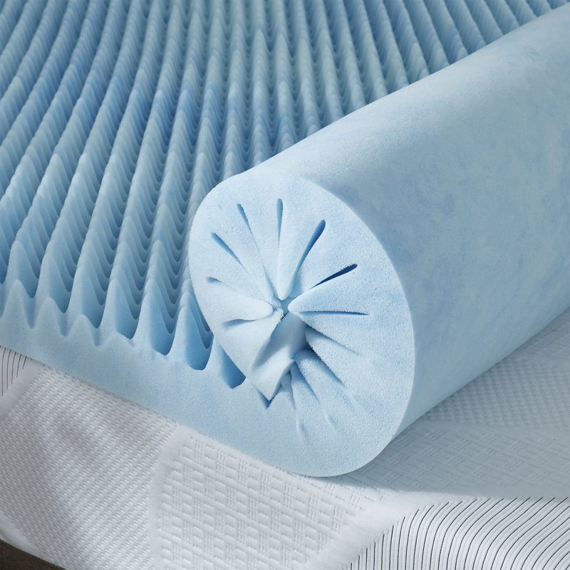 4" Reversible Gel Memory Foam Mattress Topper, Queen