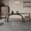 Italian rock slab modern simple dining table Rectangular with Solid Wood Base Dining Table