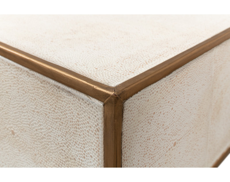 Shagreen 54'' W Console Table, Osprey White