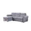 Canapé-lit modulaire réversible 96,5 po en velours gris