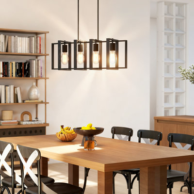 Luminaire suspendu pour îlot de cuisine avec 4 cadres rotatifs