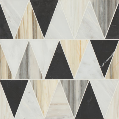 Modni Beckett Honed 11.75'' x 12.875'' Marble Mosaic Sheet Tile