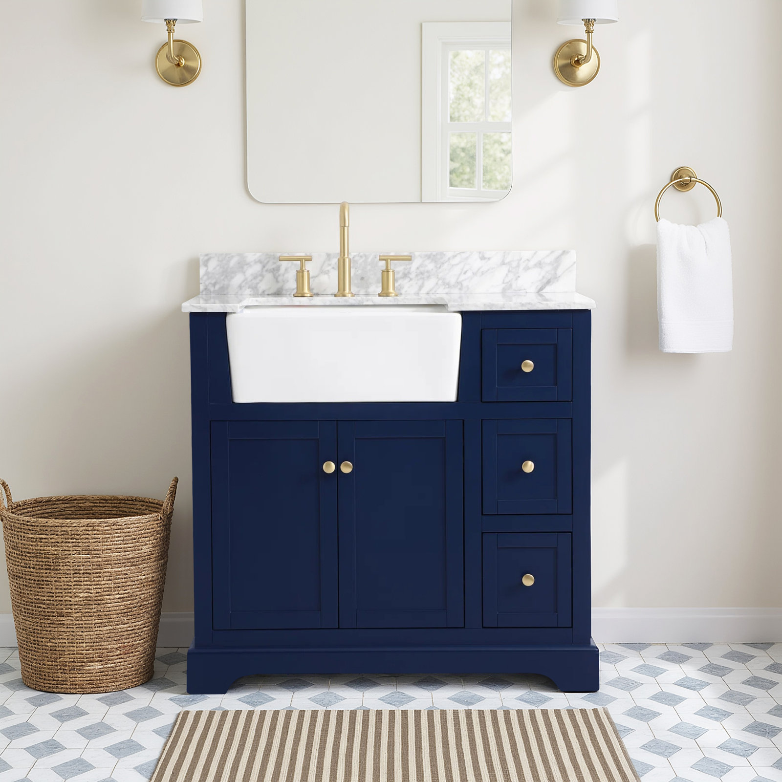 Pardue 36'' Single Bathroom Vanity, Blue