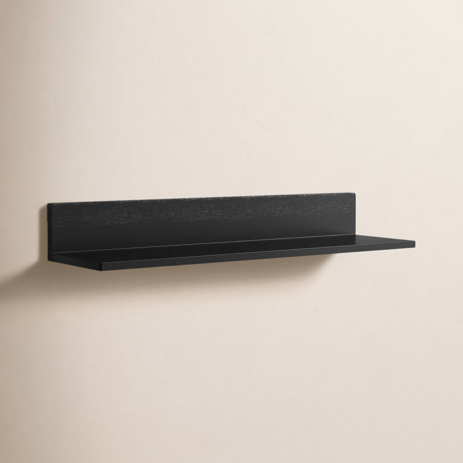 Dezerea Floating Shelf, 3.5'' H X 24'' W X 6.75'' D, Black