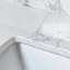 Comptoir de meuble-lavabo de 37 pouces - comptoir en pierre d'ingénierie blanche Transformez votre look avec un lavabo en céramique encastré