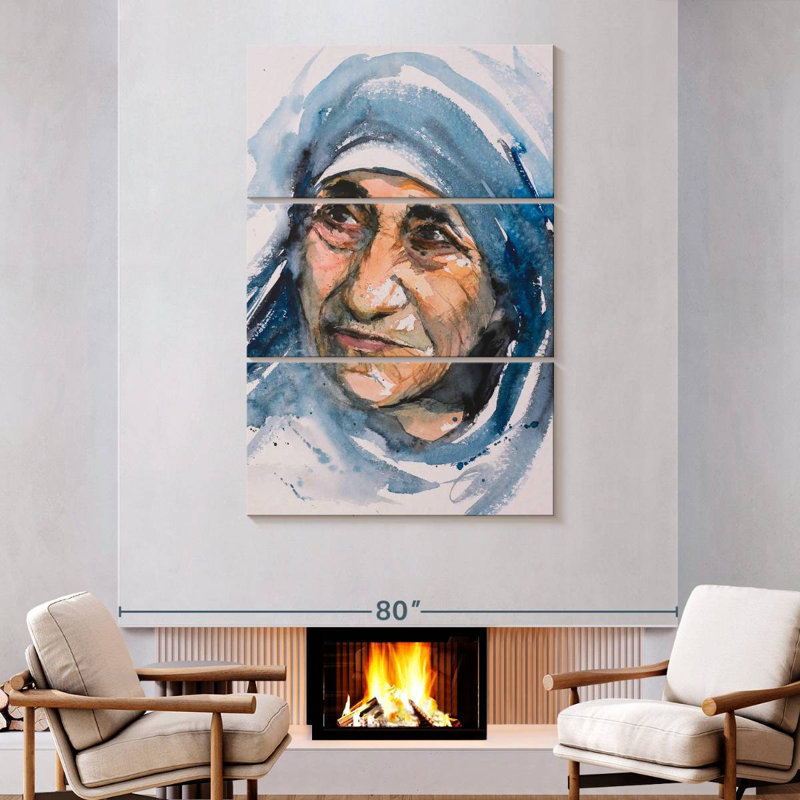 Leisha Mother Teresa, 74" H x 48" W