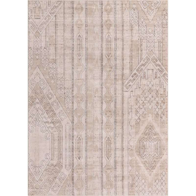 Tapis brun clair Jacklynn, Rectangle 7 pi 1 po x 10 pi