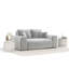 Two-seater square arms loveseat sofa-1401887434
