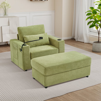 Chaise longue rembourrée 51,4 po
