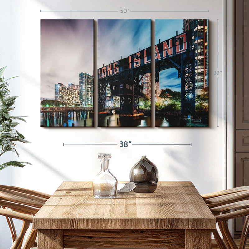 «Long Island Sign» sur toile, H 32 po x l 50 po