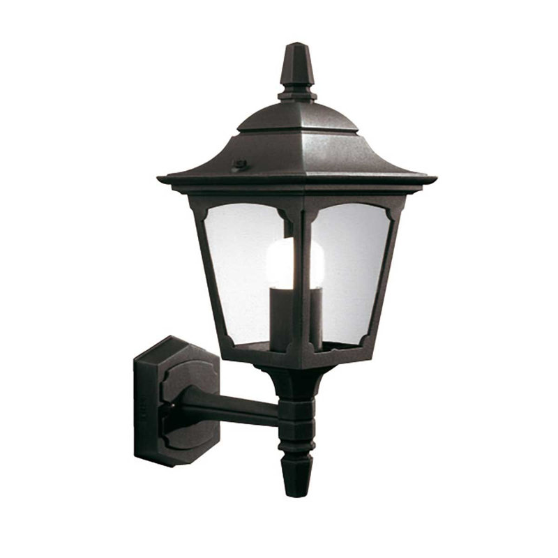 Raddison Outdoor Wall Lantern, Black
