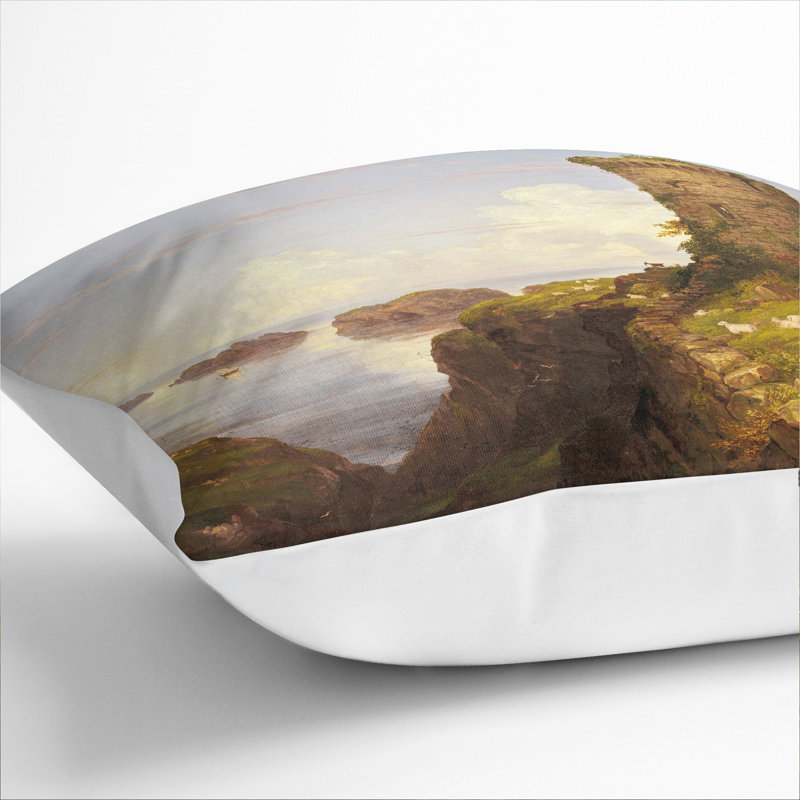 Square Cushion, 40cm H x 40cm W x 15cm D, White